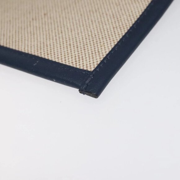 HERMES Petit Ash Pouch Leather Canvas Navy Auth - Picture 14 of 15